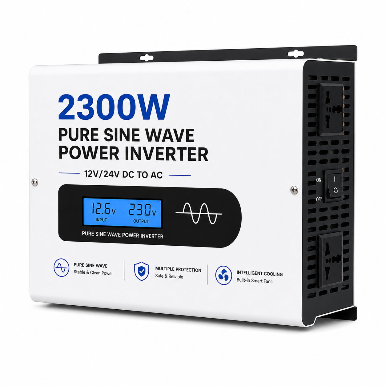 LENENERGY 2300W Pure Sine Wave Power Inverter | 12V/24V DC to AC | True Continuous Power
