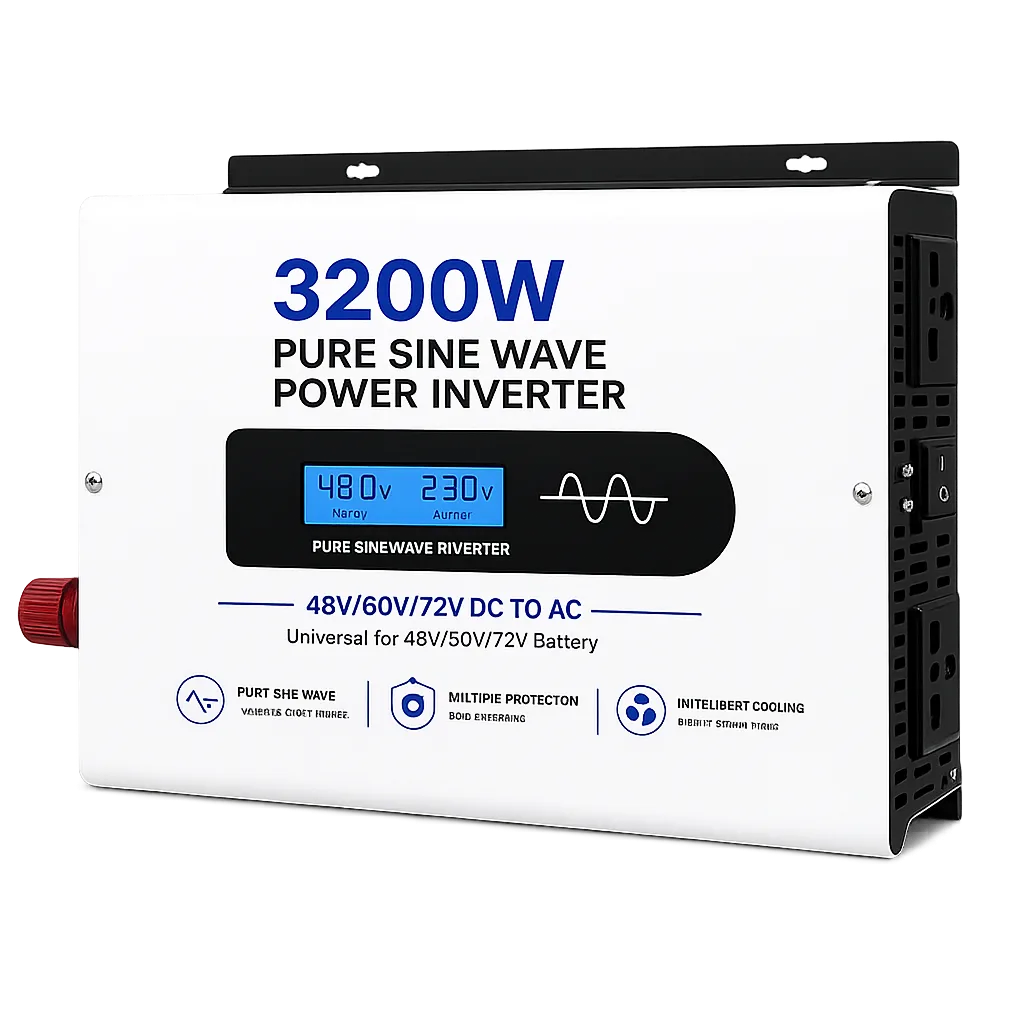 12V–72V Pure Sine Wave Inverter True Rated 1500W–6200W High Power Output
