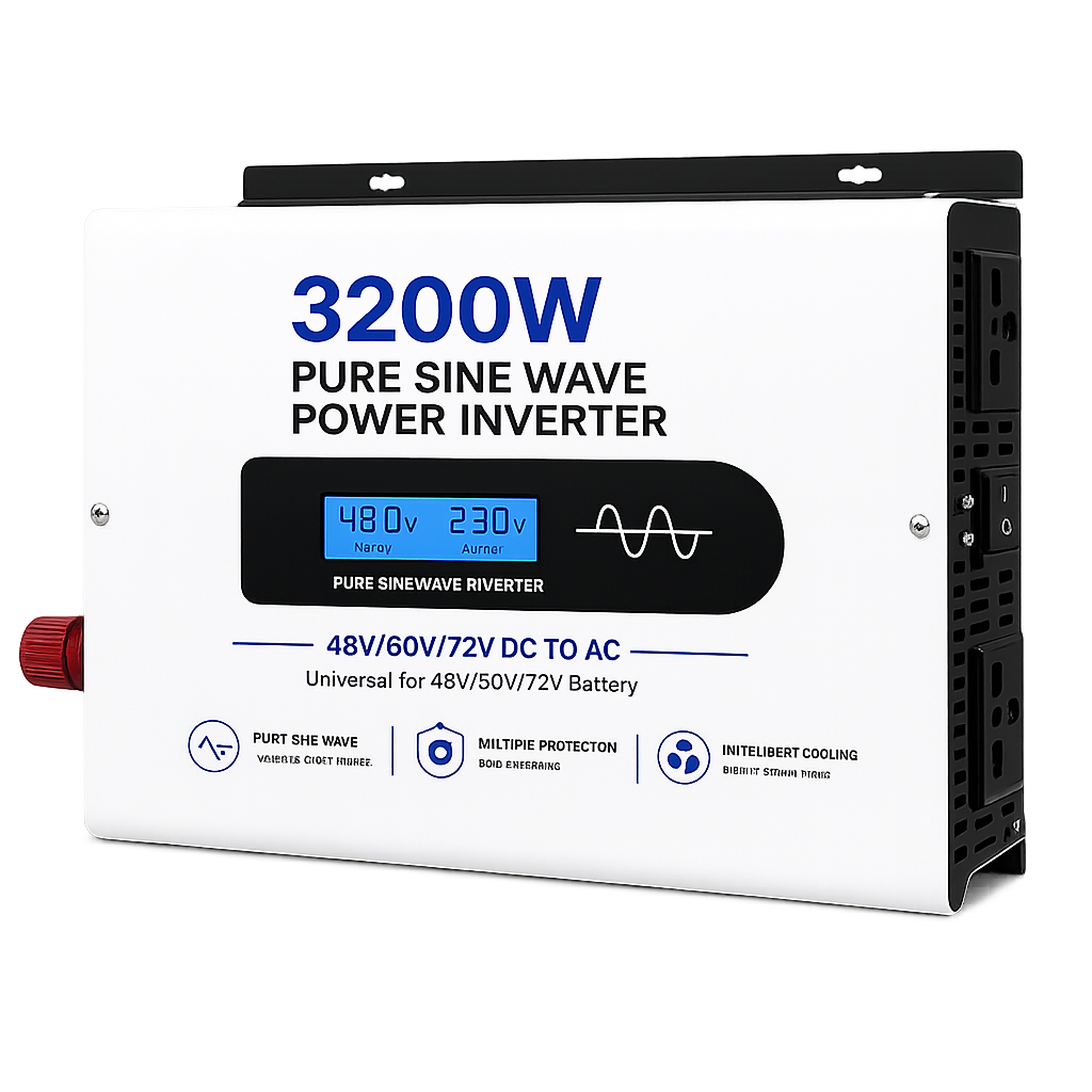 12V–72V Pure Sine Wave Inverter True Rated 1500W–6200W High Power Output