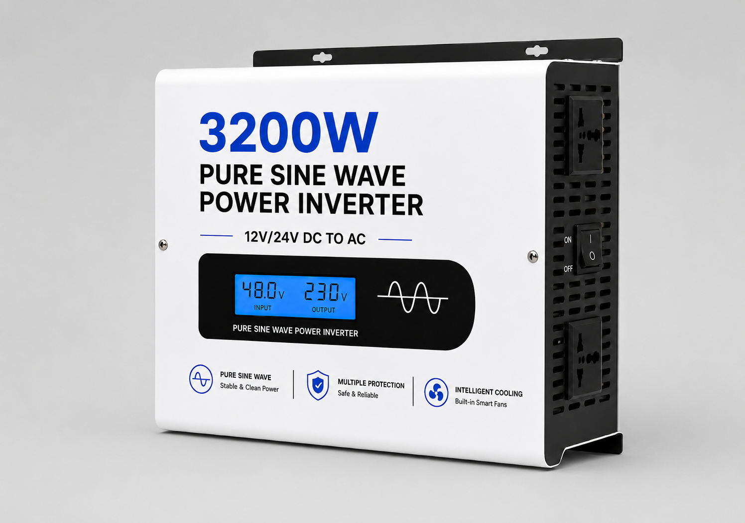 12V–72V Pure Sine Wave Inverter True Rated 1500W–6200W High Power Output
