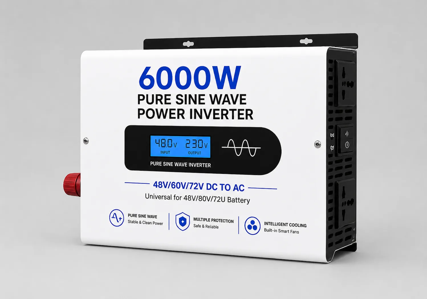 6000W True Rated Pure Sine Wave Inverter for Professional, Industrial, and Off-Grid Applications.