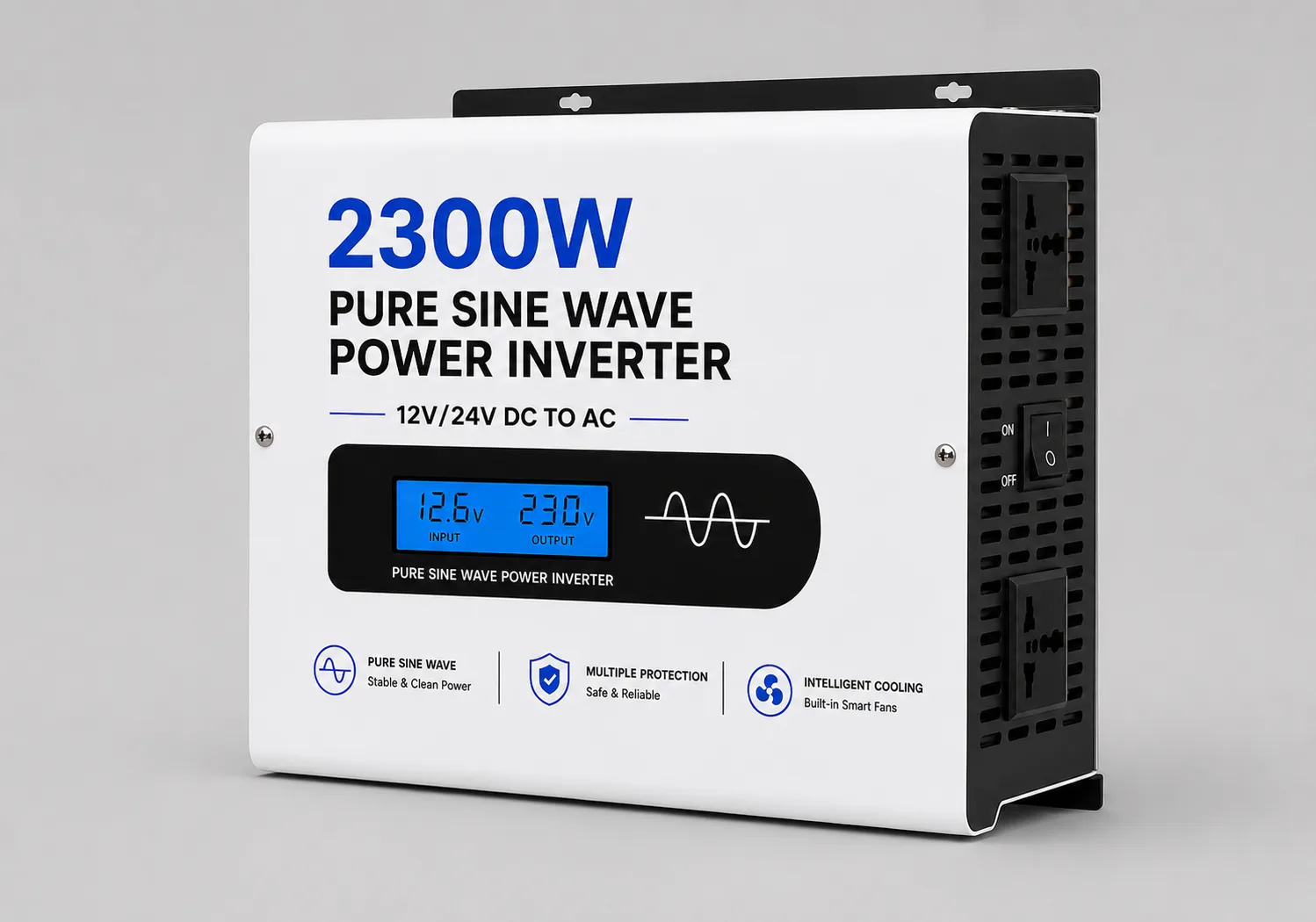 LENENERGY 2300W Pure Sine Wave Power Inverter | 12V/24V DC to AC | True Continuous Power
