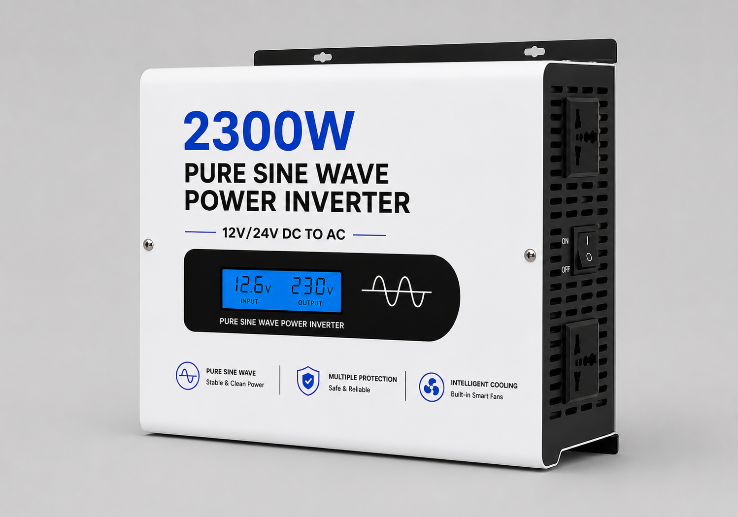 LENENERGY 2300W Pure Sine Wave Power Inverter | 12V/24V DC to AC | True Continuous Power