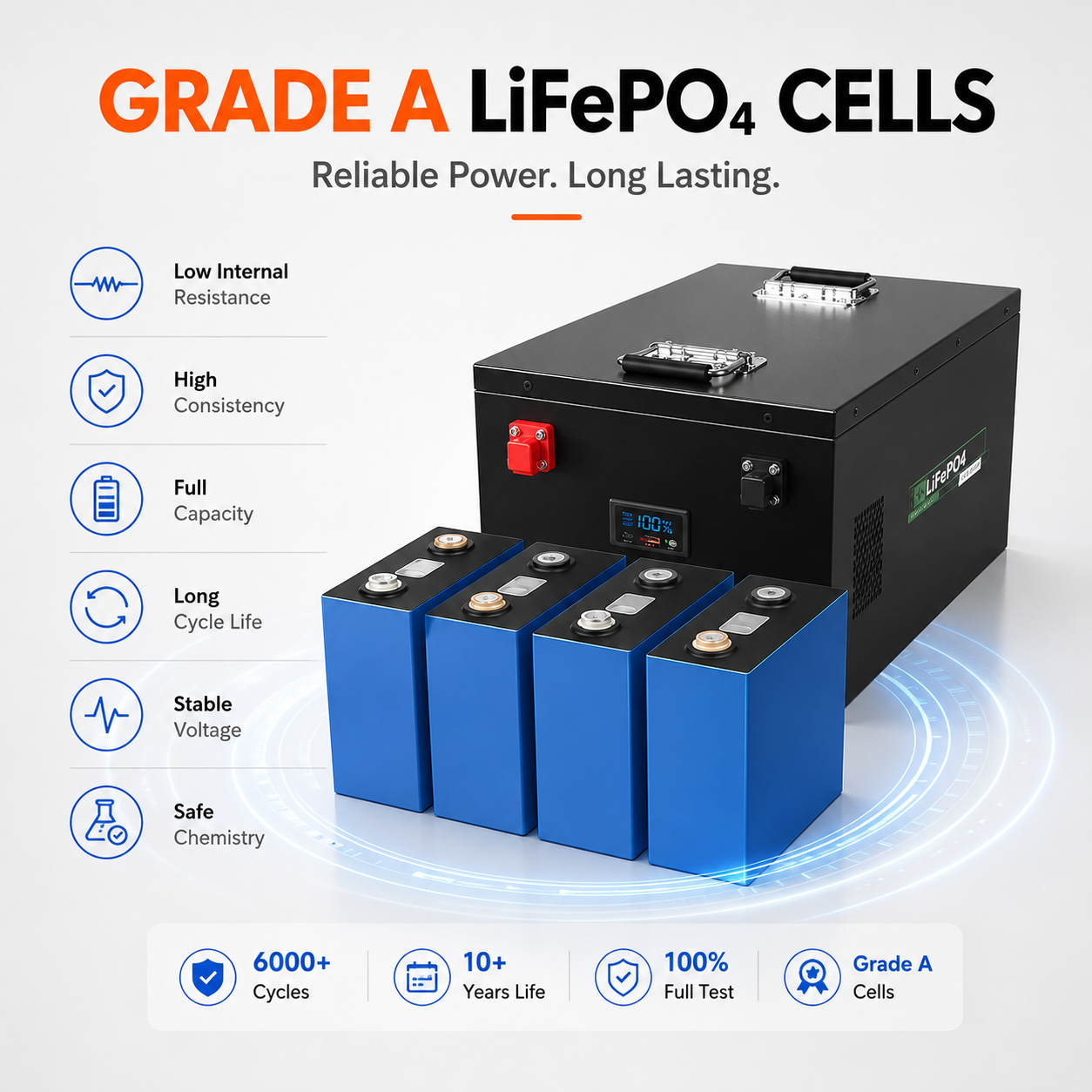 Lenergy 12.8V 160AH Bluetooth Lithium Battery