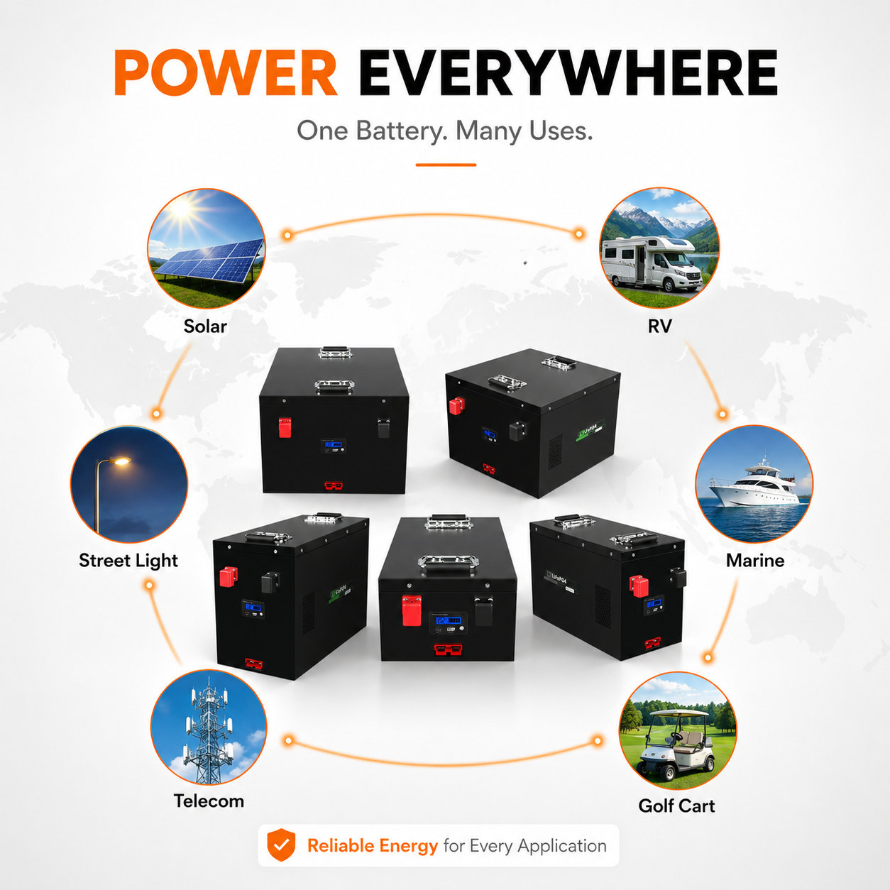 Lenergy 12.8V 160AH Bluetooth Lithium Battery